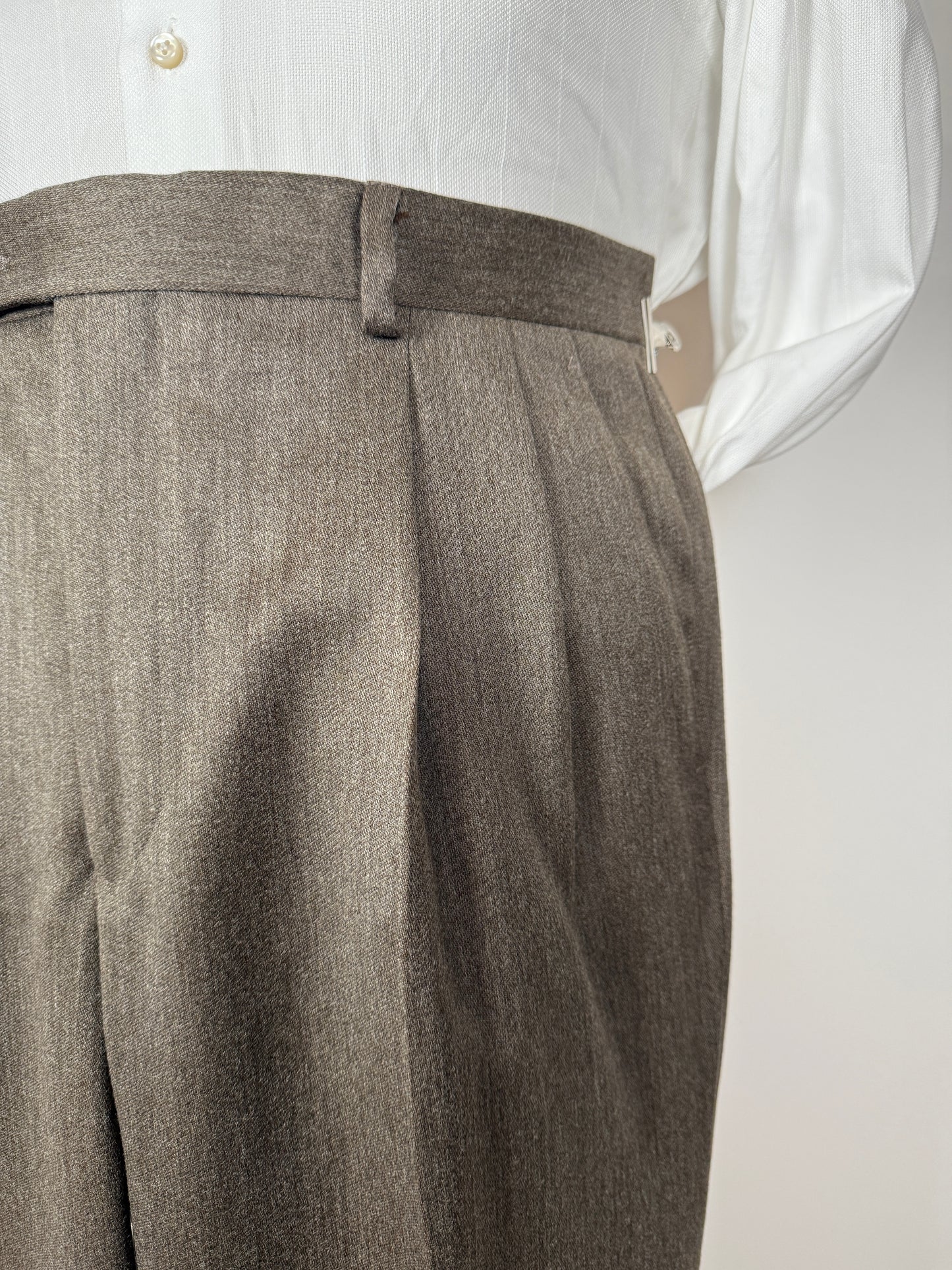 Completo anni ‘80 in covert verde cachi (NOS) - tg. 52