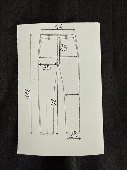 Pantaloni flanella antracite riga ruggine (NOS) - tg. 50