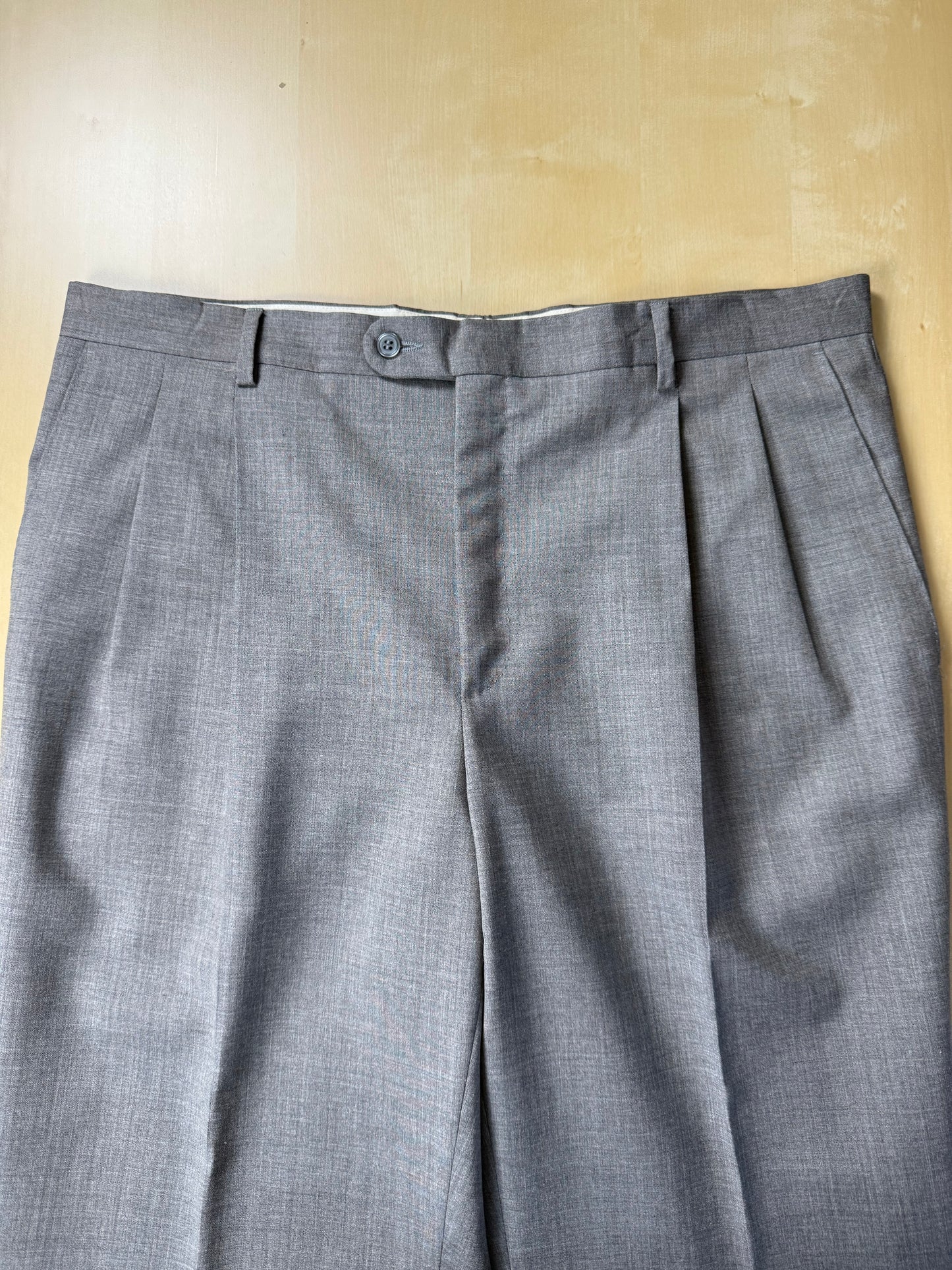 Pantaloni fresco lana grigio medio anni '80 - tg. 52/54