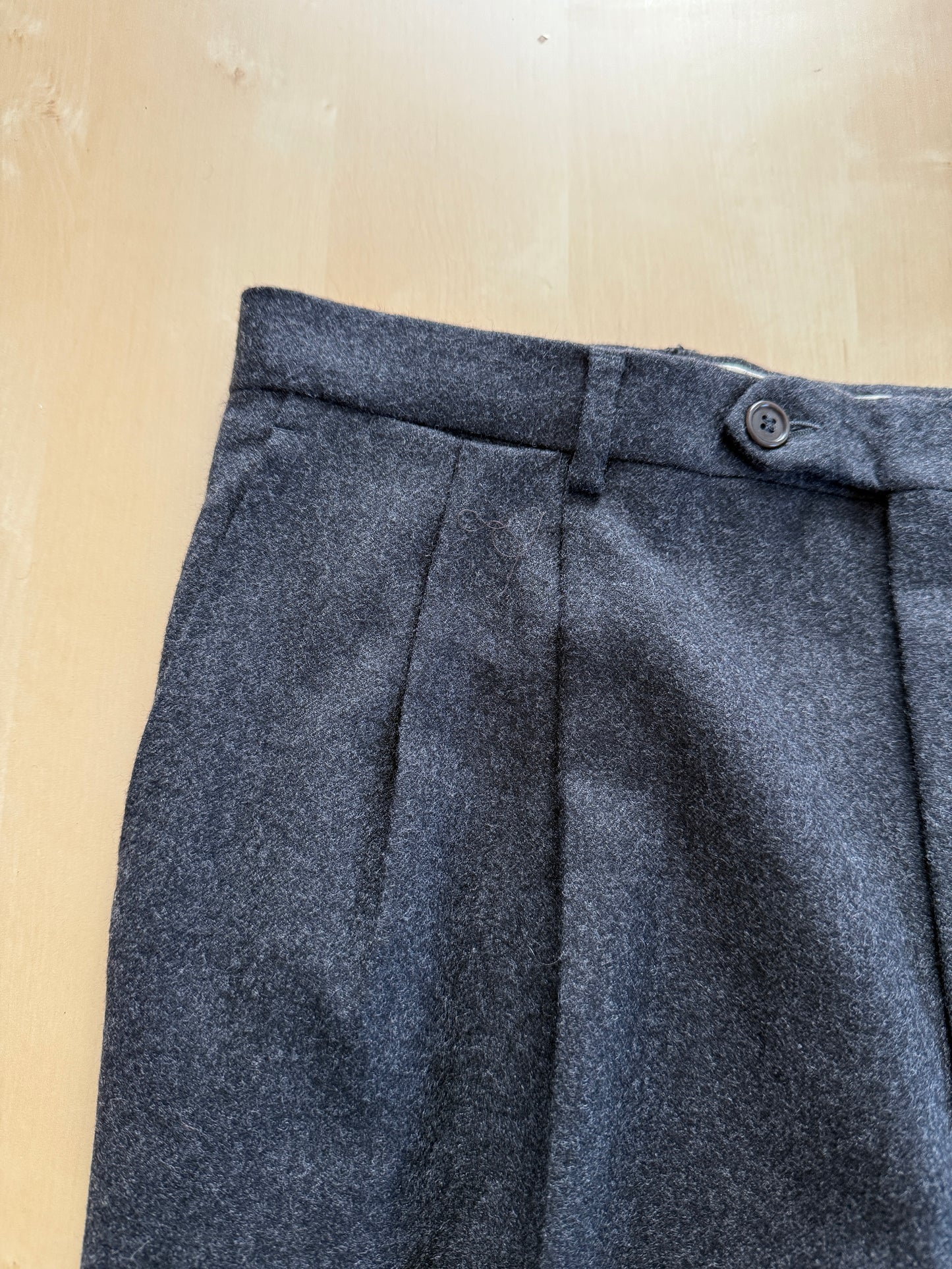 Pantaloni anni ‘80 flanella grigio antracite - tg. 50