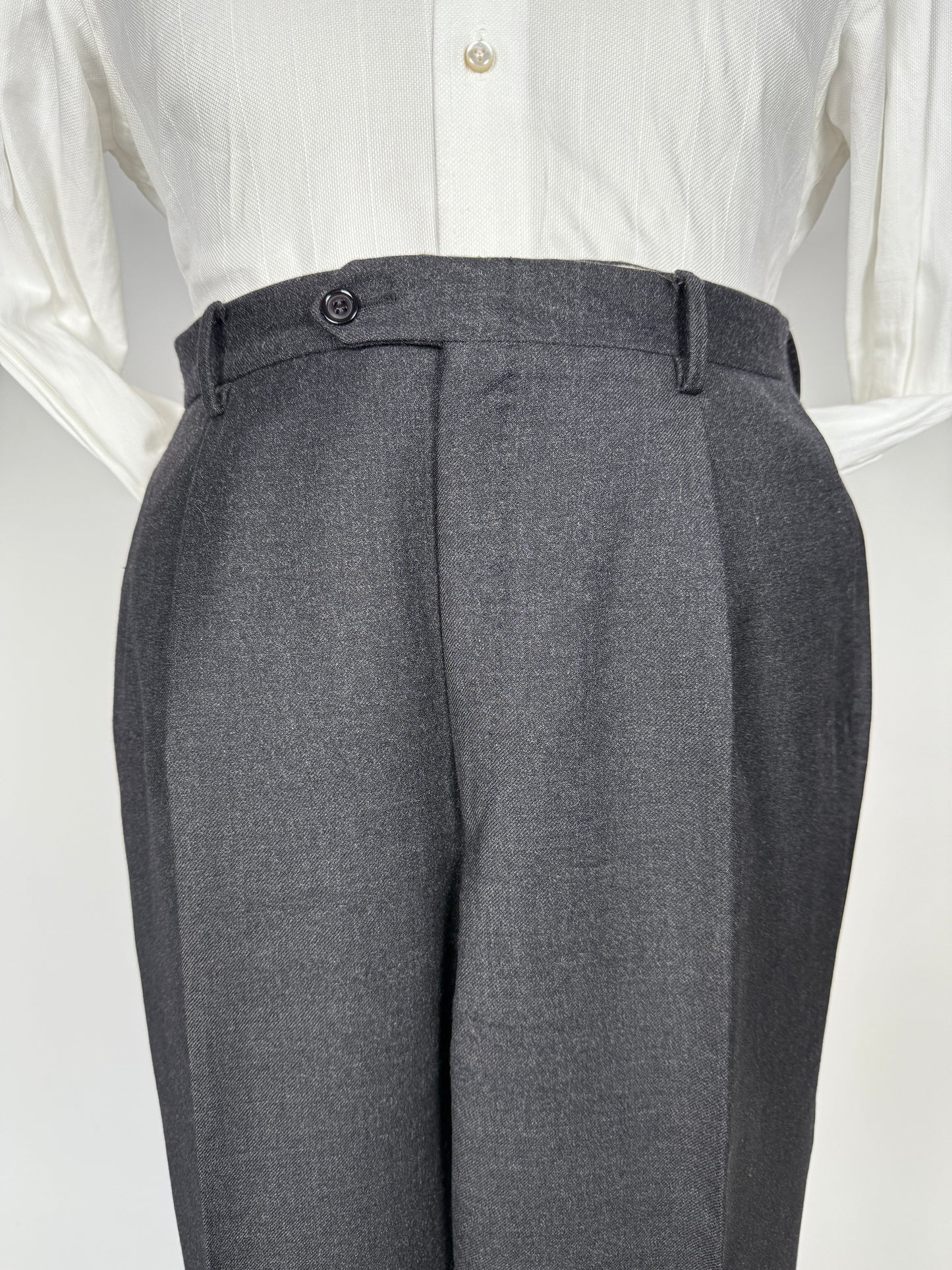 Completo doppiopetto anni ‘70/‘80 flanella antracite - tg. 52