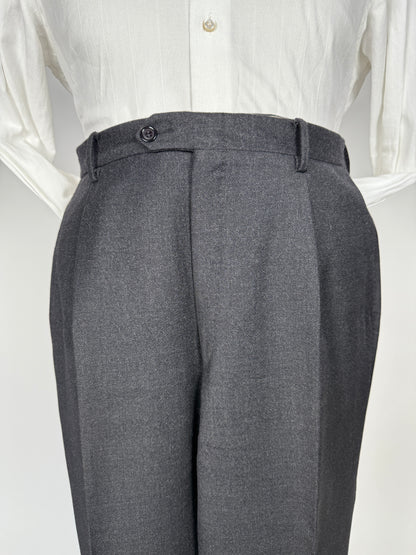 Completo doppiopetto anni ‘70/‘80 flanella antracite - tg. 52