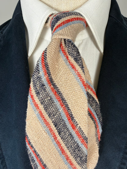 Cravatta Ermenegildo Zegna seta grezza righe