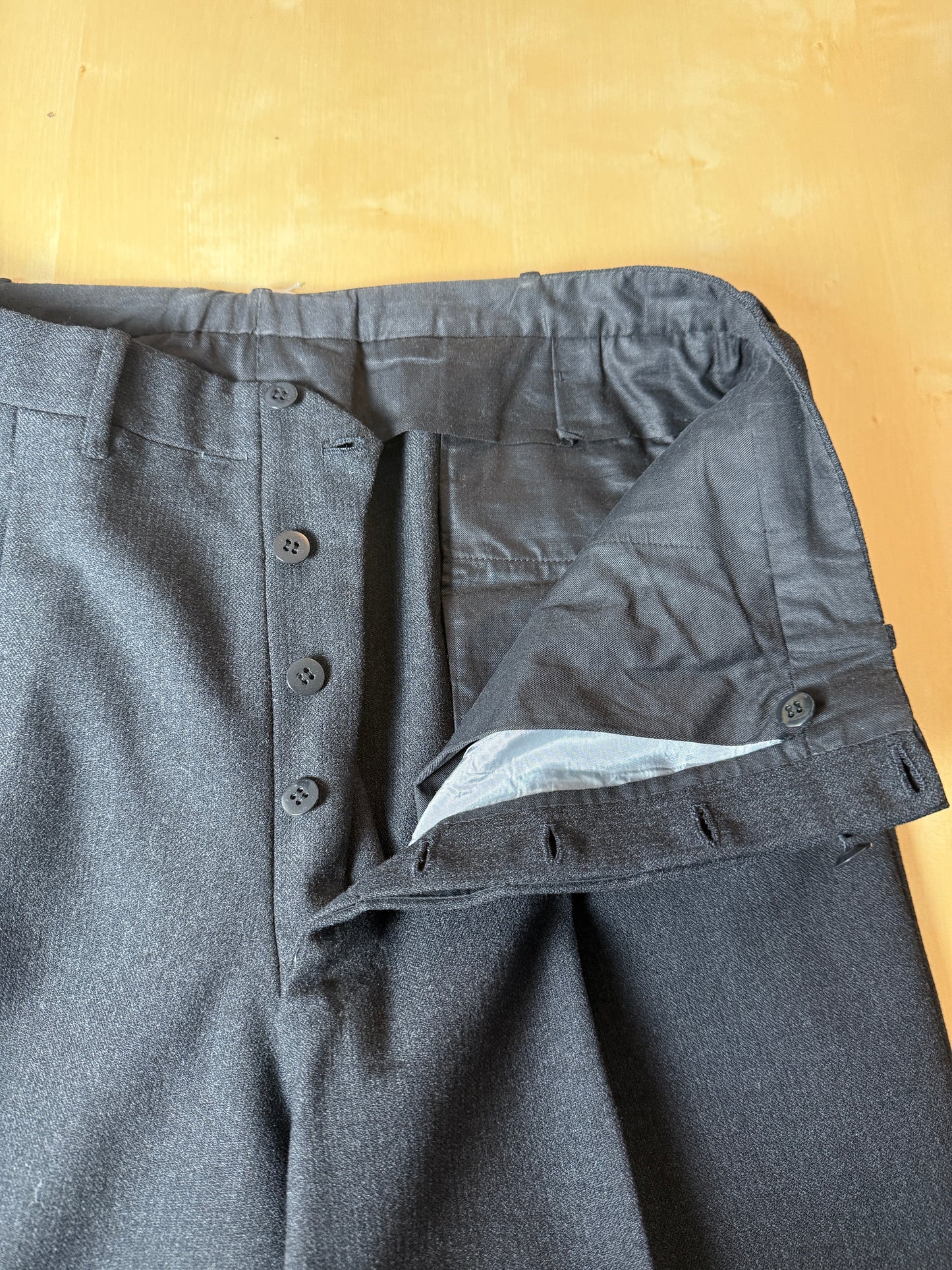 Pantaloni sartoriali anni ‘60 flanella pesante antracite - tg. 48/50
