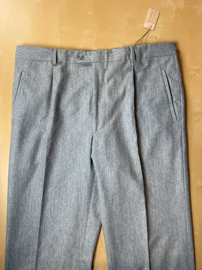 Pantaloni in flanella grigio chiaro anni ‘80 (NOS) - tg. 54