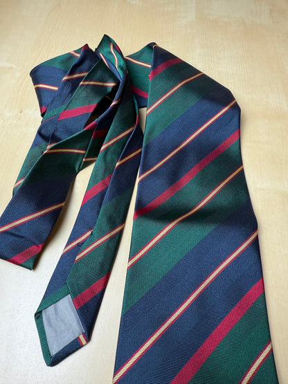 Cravatta regimental verde rosso navy
