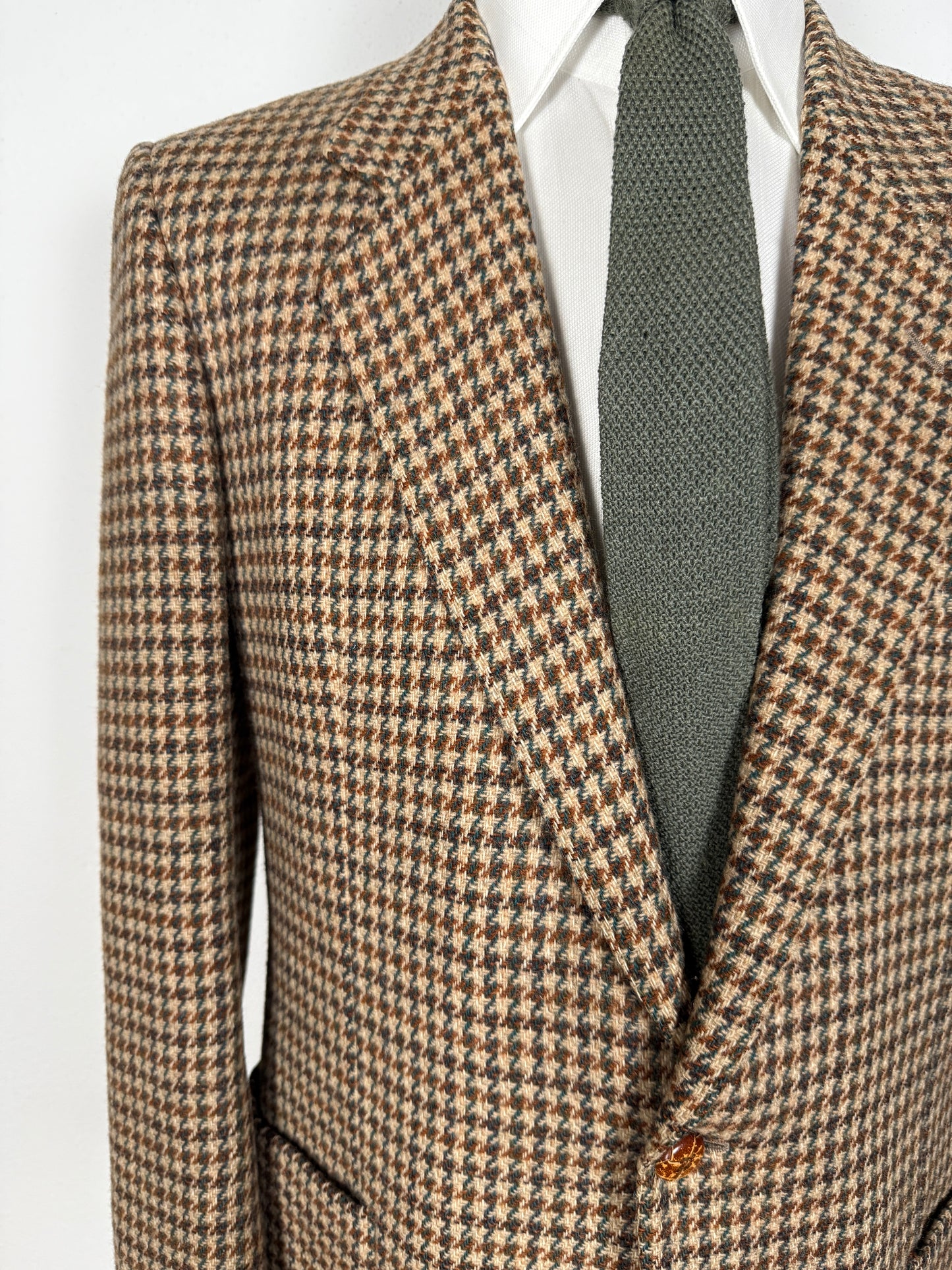 Giacca Yves Saint Laurent anni ‘70 in tweed pied-de-poule - tg. 48