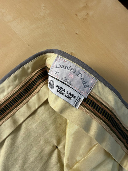 Pantaloni fresco lana verde-grigio anni '80 (NOS) - tg. 50