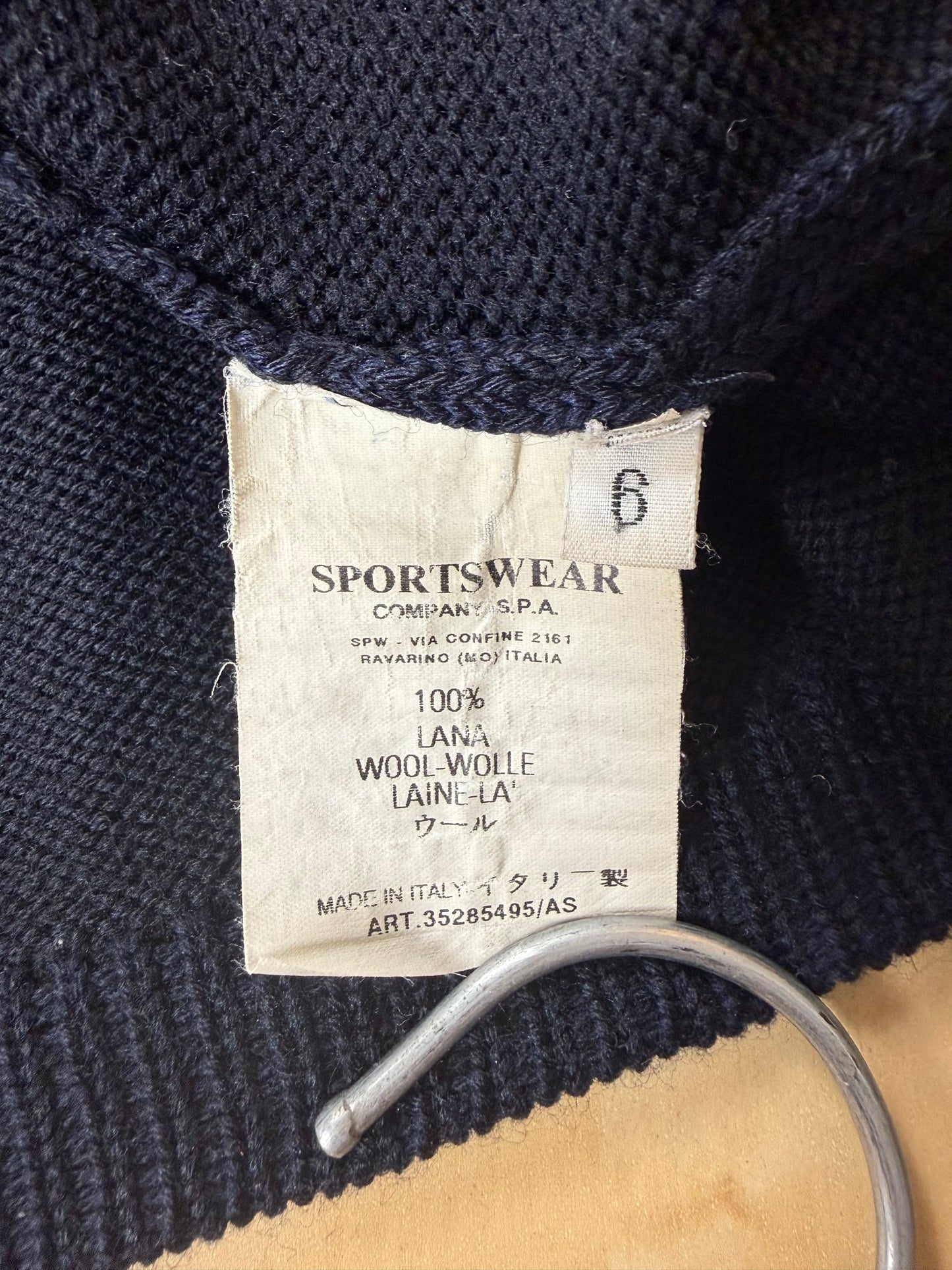 Maglione zip 3/4 CP Company in pura lana - XL