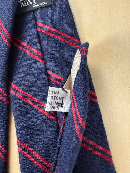 Cravatta regimental in flanella lana e cotone