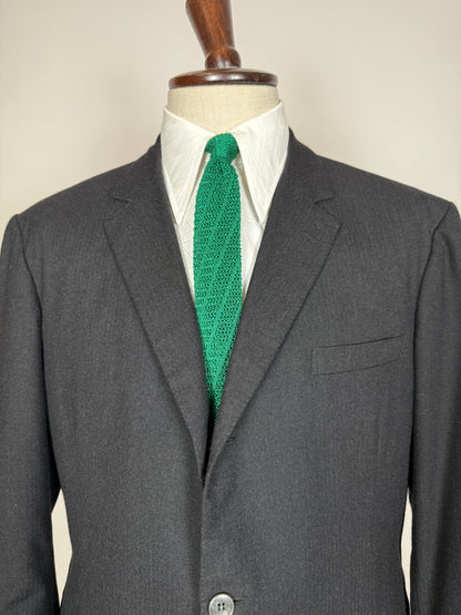 Completo sartoriale anni ‘60 flanella antracite micro spigato - tg. 54