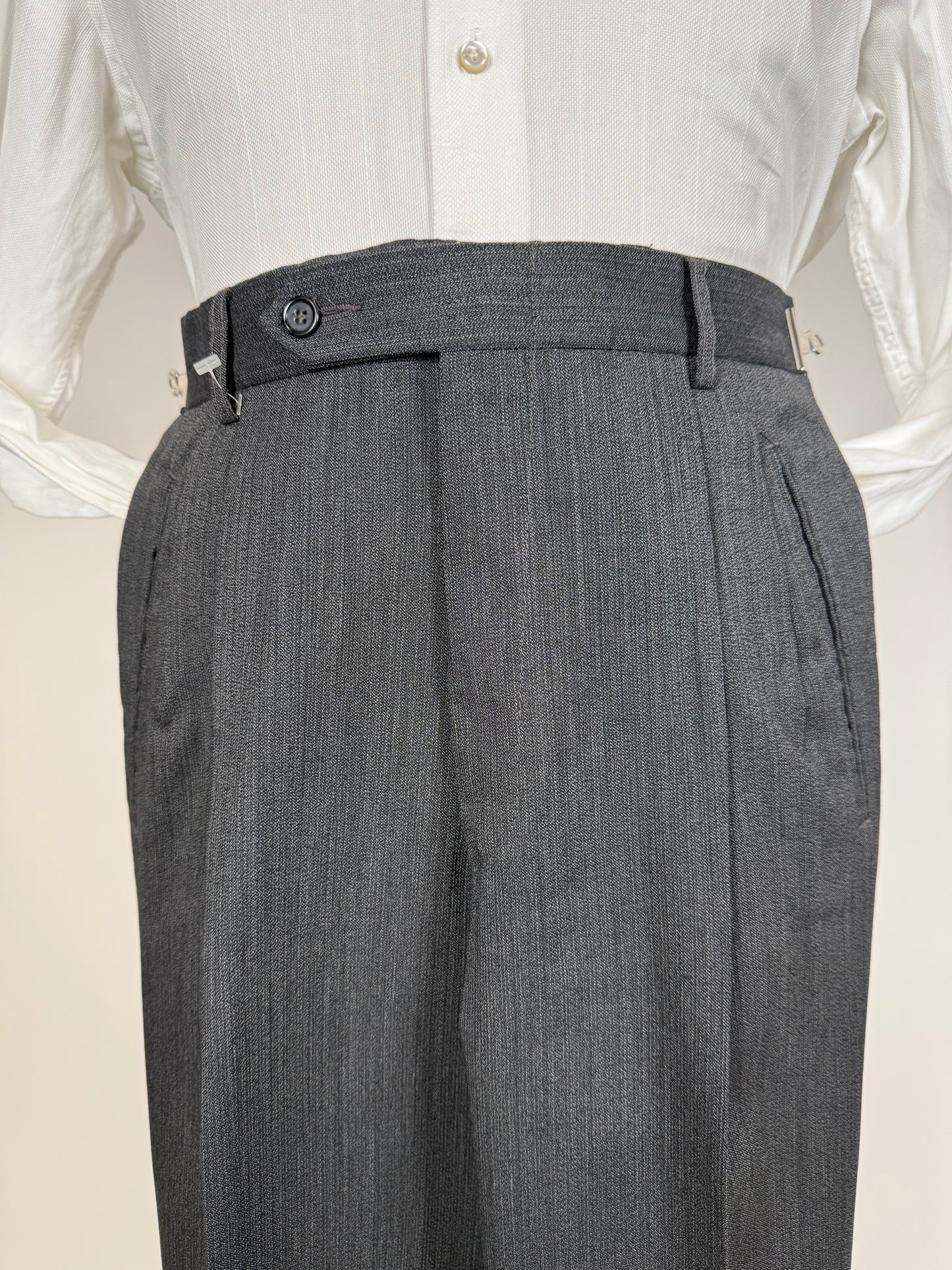 Pantaloni fresco lana grigio anni '80 (NOS) - tg. 46