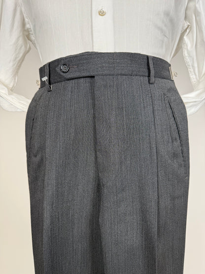 Pantaloni fresco lana grigio anni '80 (NOS) - tg. 46