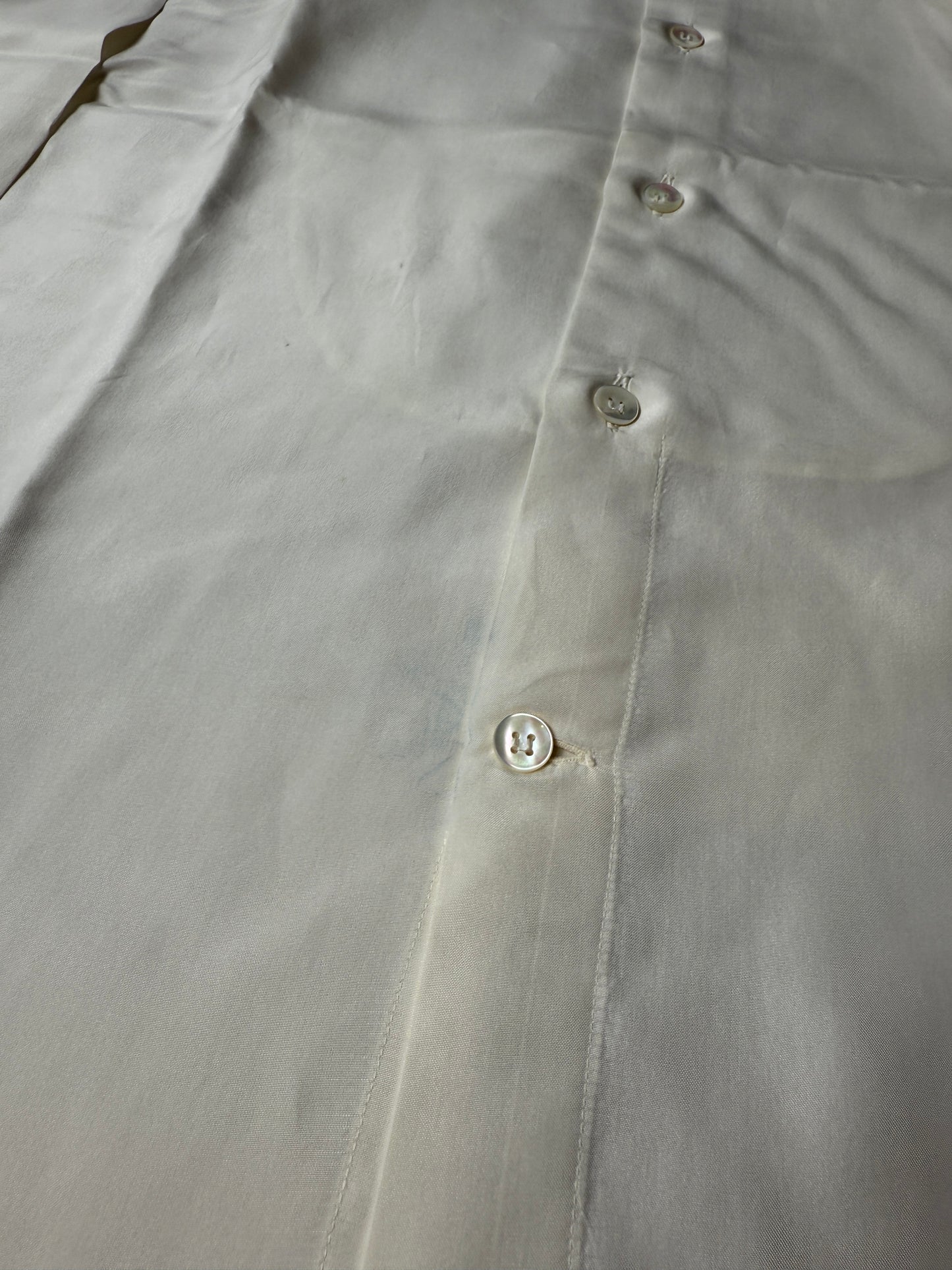 Camicia da smoking anni ‘70 in seta pura - collo 43 tg. L