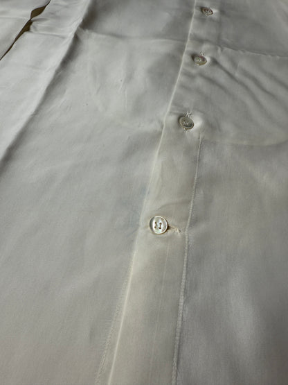 Camicia da smoking anni ‘70 in seta pura - collo 43 tg. L