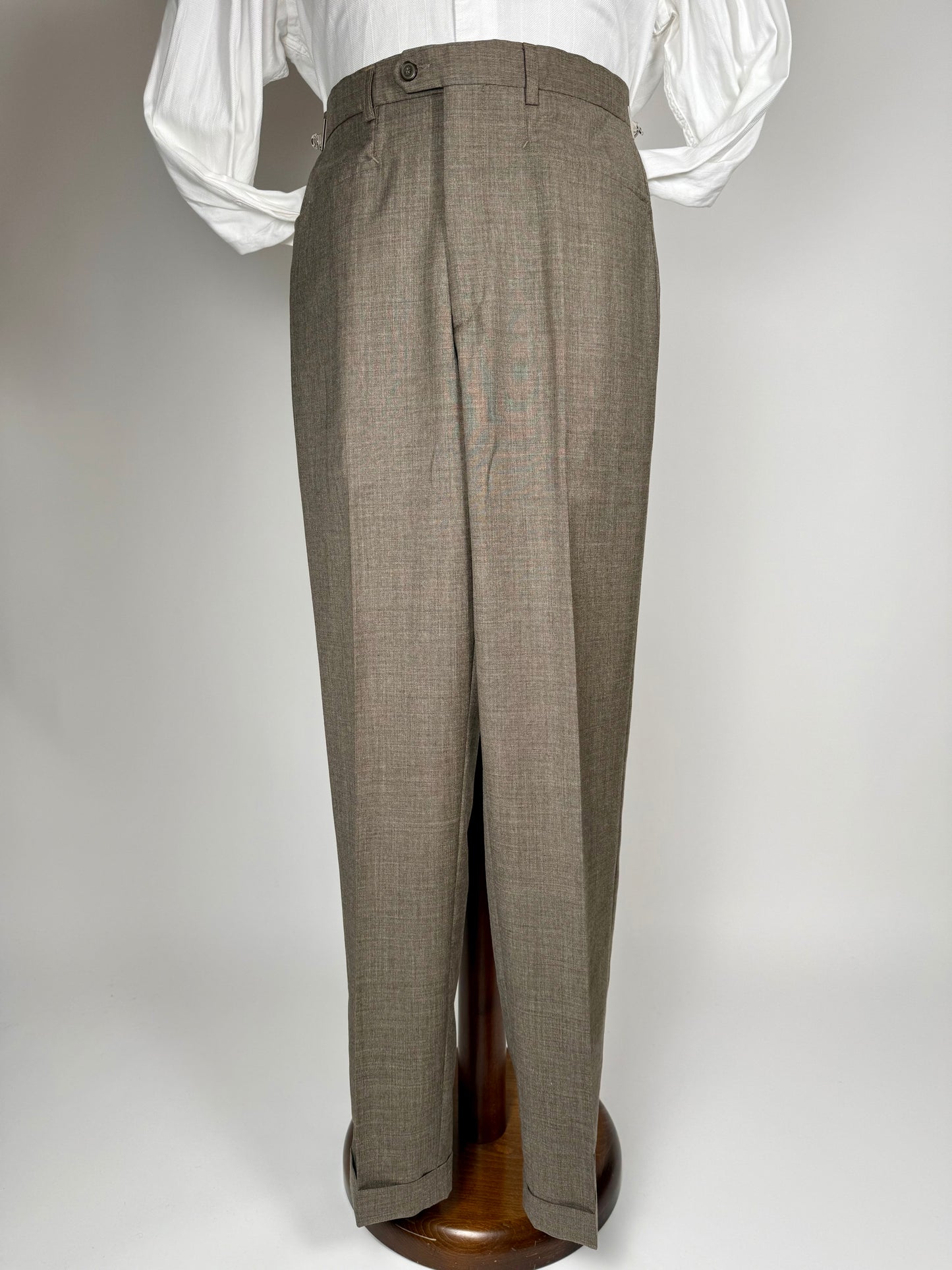 Pantaloni fresco lana marrone tabacco (NOS) - tg. 46