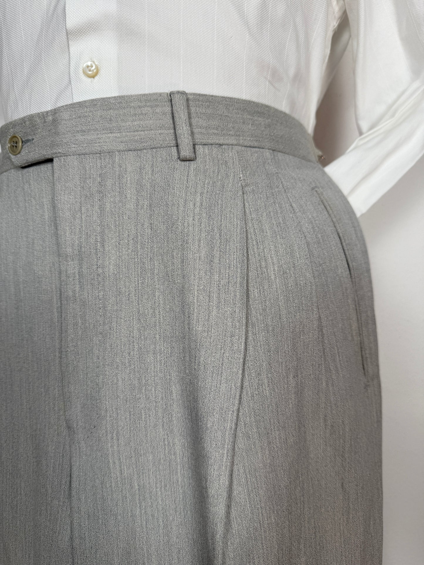 Panciotto damascato con pantalone abbinato in seta e lino - tg. 54