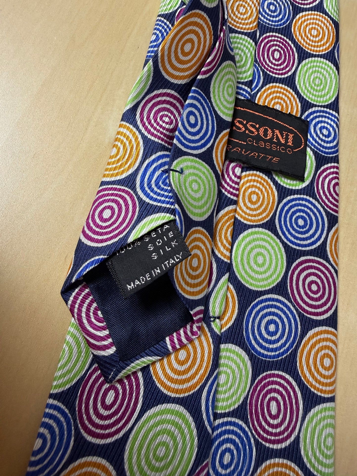 Cravatta Missoni vintage cerchi concentrici