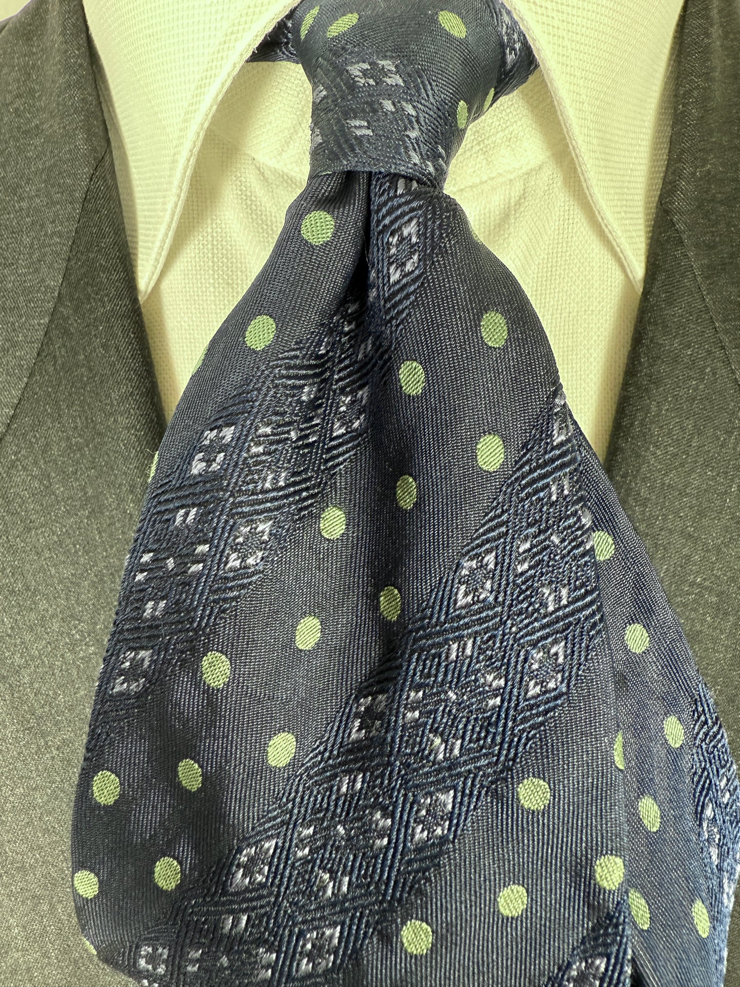 Cravatta Romeo Gigli blu pois e righe