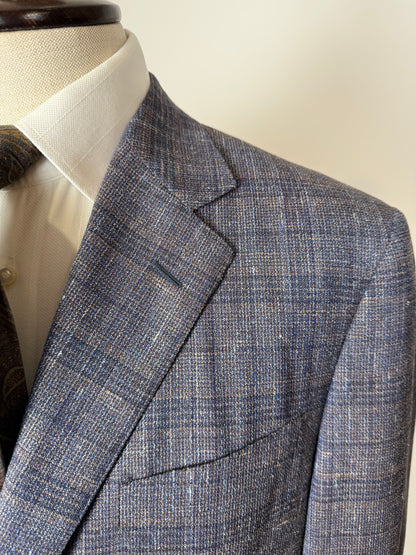 Giacca estiva in hopsack lana seta lino e cotone lilla - tg. 54