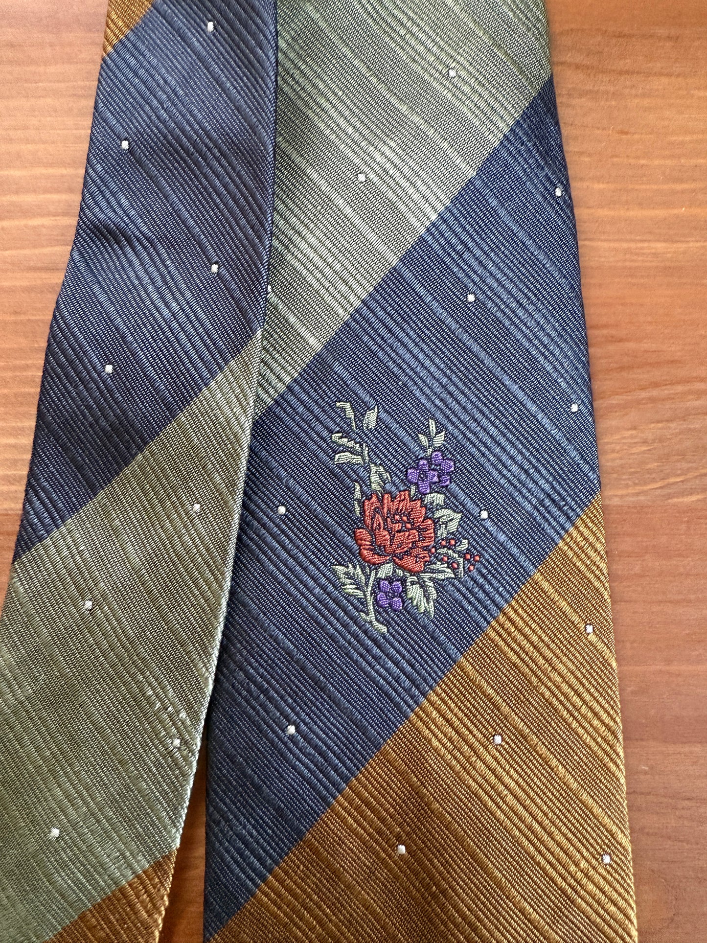 Cravatta Kenzo vintage fiore jacquard