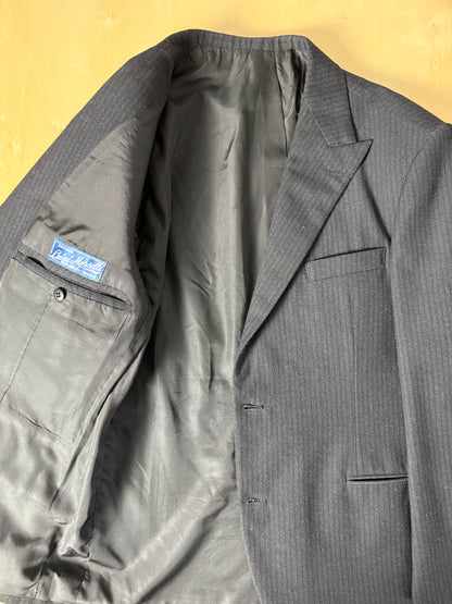 Completo sartoriale anni ‘50/‘60 monopetto revers a lancia - tg. 50 corta