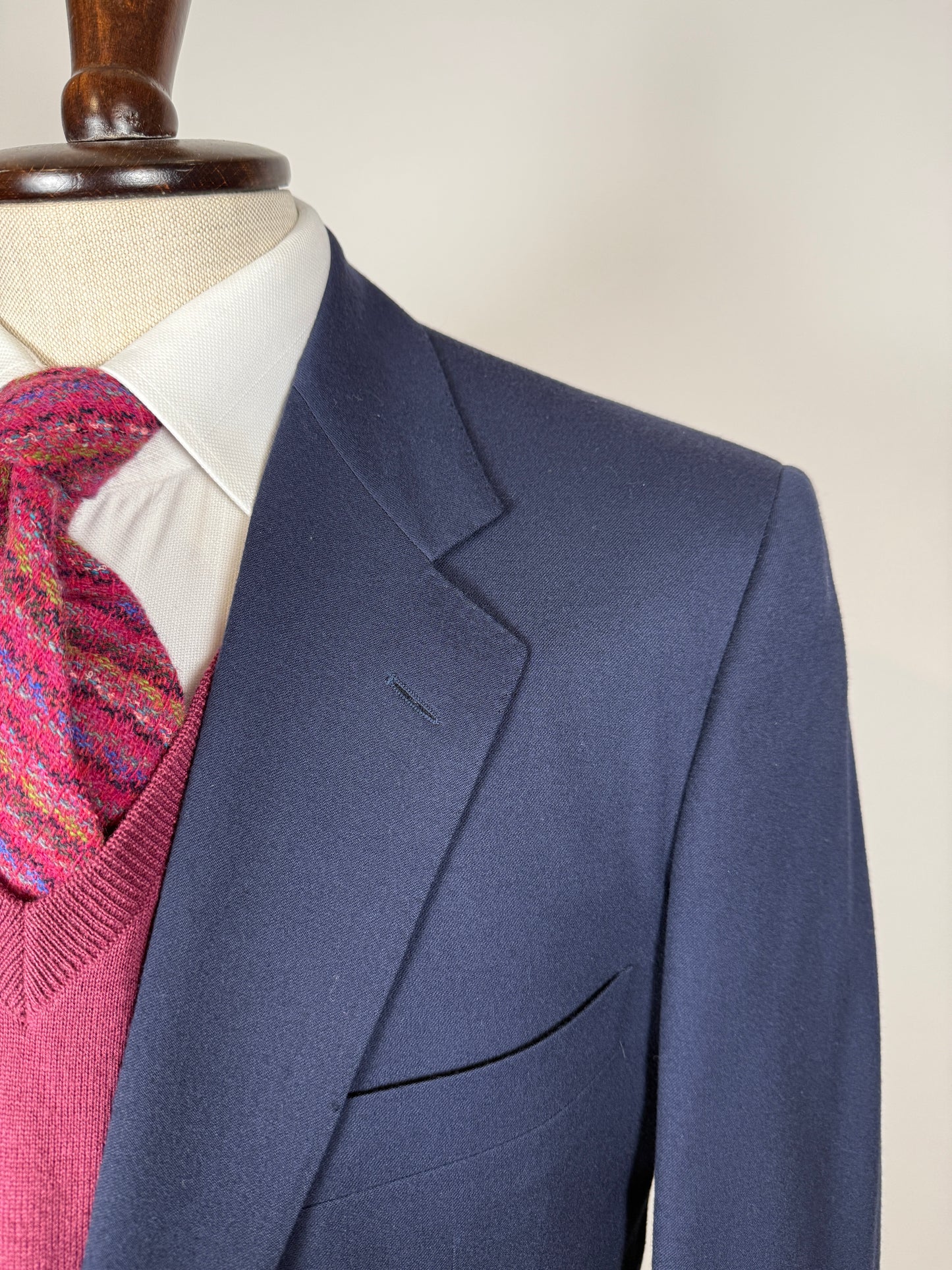 Blazer Trussardi anni ‘90 flanella blu - tg. 48/50