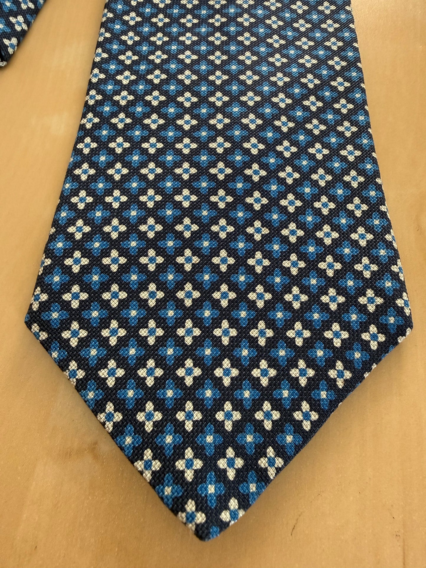 Cravatta Brooks Brothers blu micro fantasia