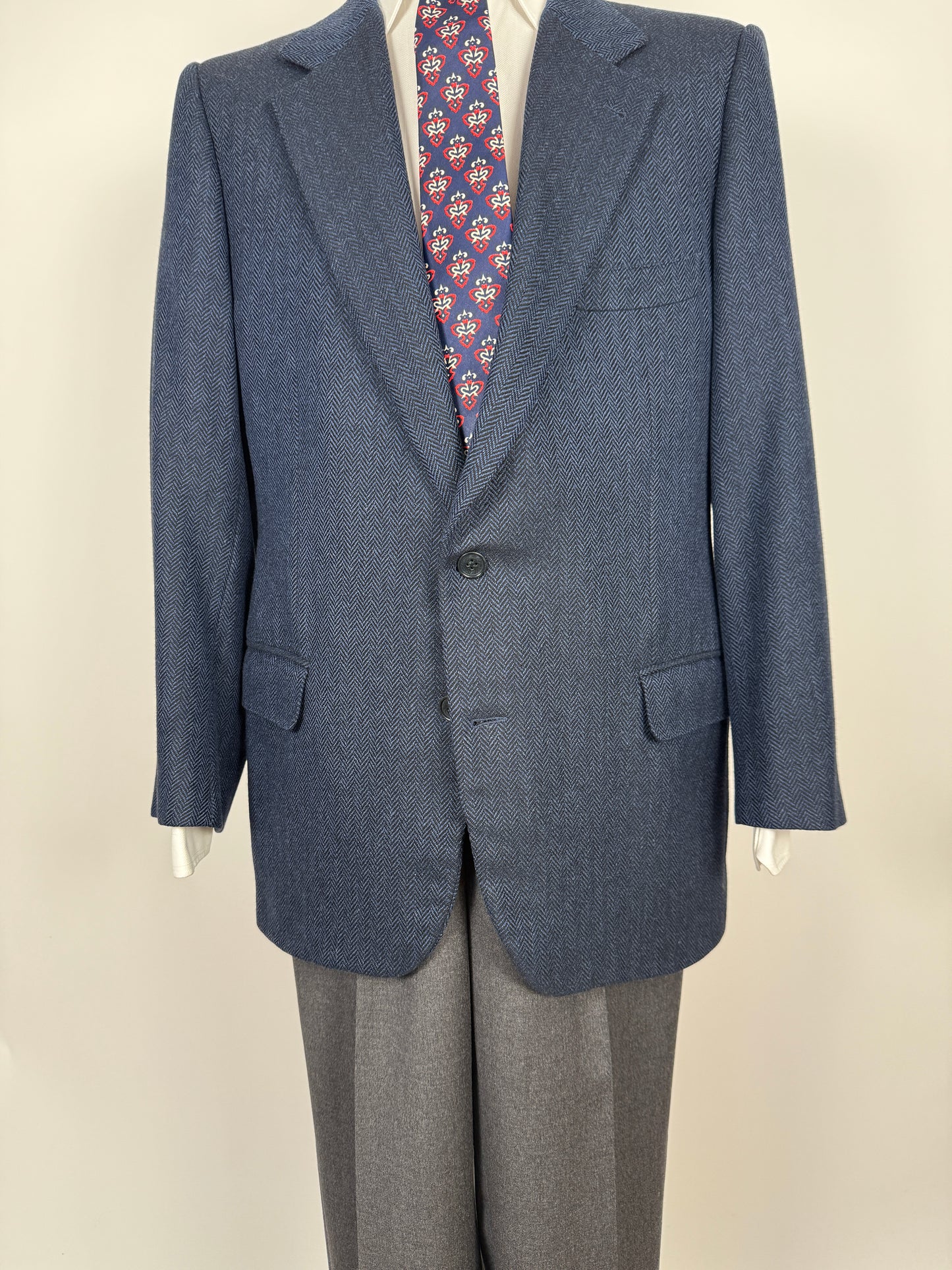 Giacca anni '90 spigato lana e cashmere Loro Piana - tg. 50/52