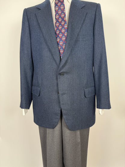 Giacca anni '90 spigato lana e cashmere Loro Piana - tg. 50/52