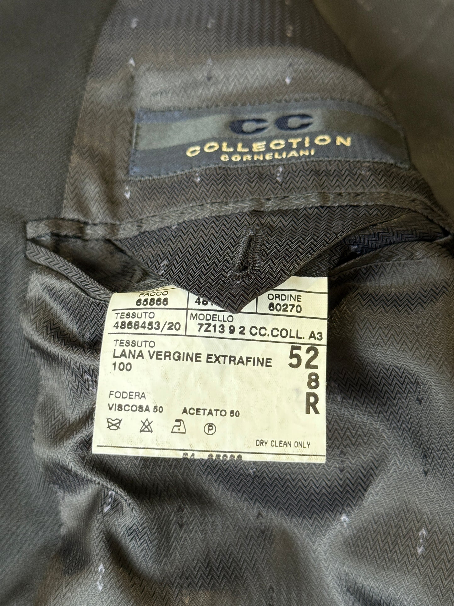 Giacca Corneliani in twill di lana nero - tg. 50/52