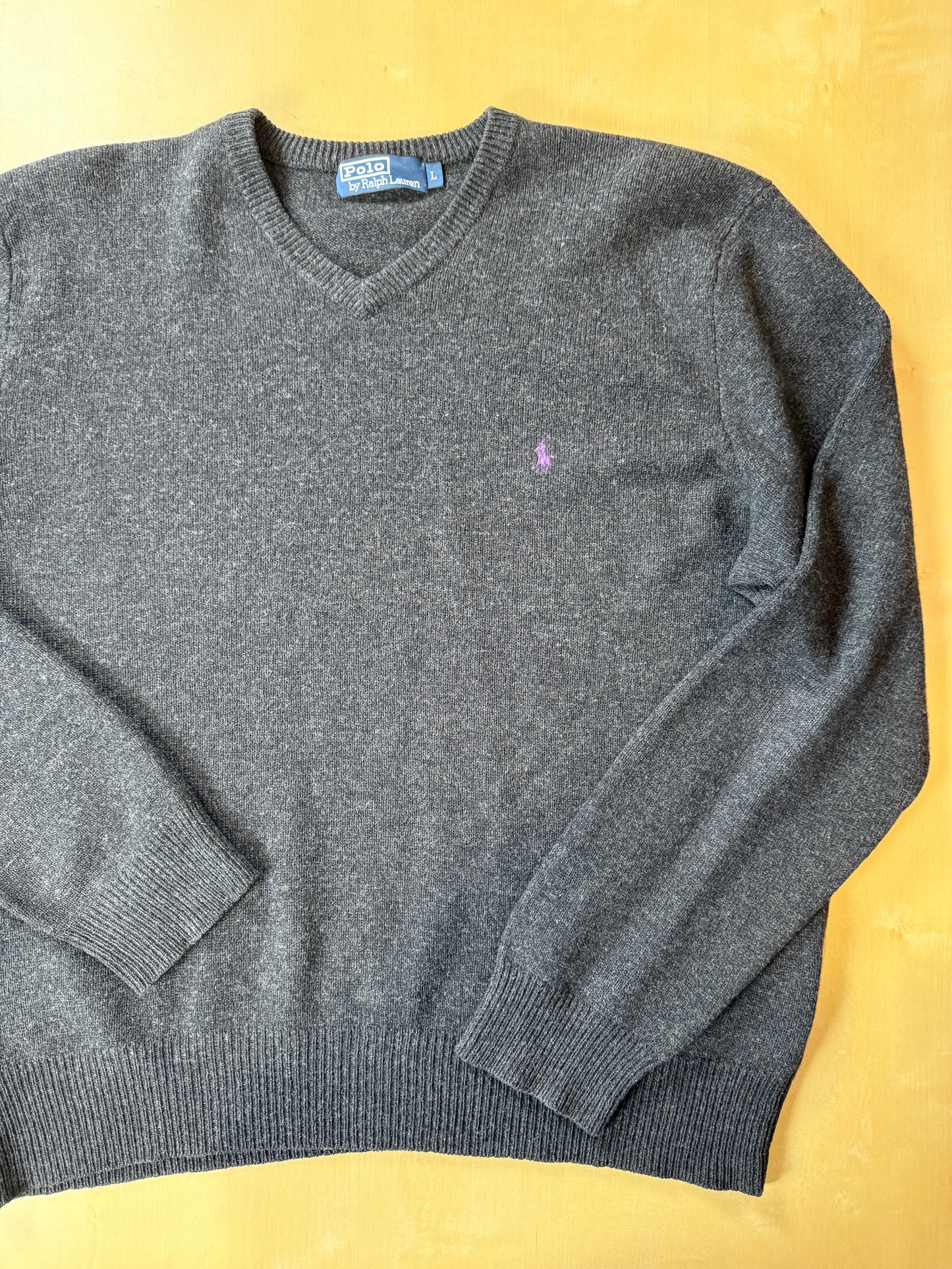 Pullover Ralph Lauren pura lana antracite - L