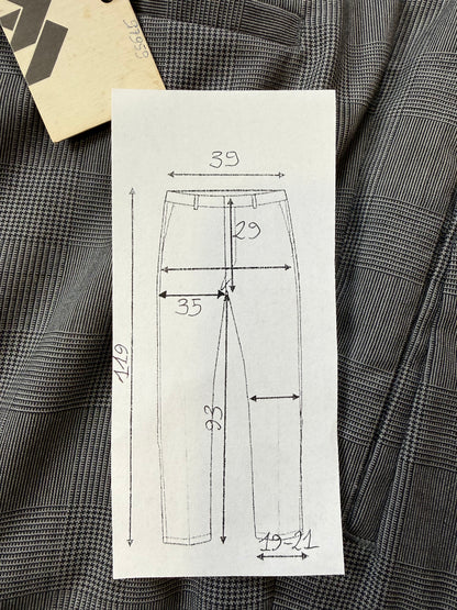 Pantaloni fresco lana principe di Galles anni '80 NOS - tg. 44/46