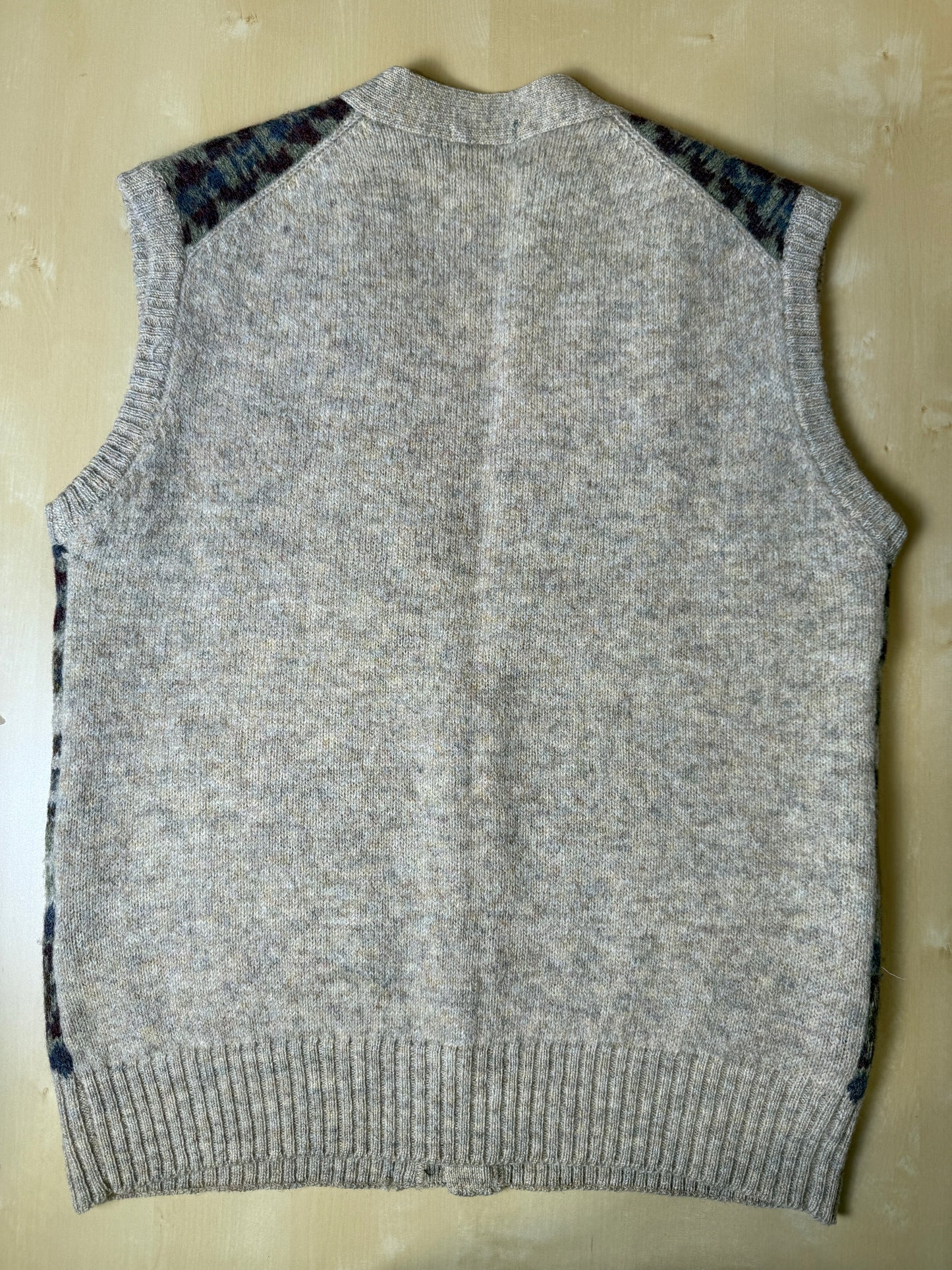 Gilet in pura lana anni ‘80 fantasia - L/XL