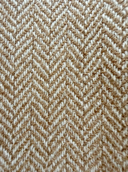 Giacca sartoriale herringbone lana e cashmere beige - tg. 54/56