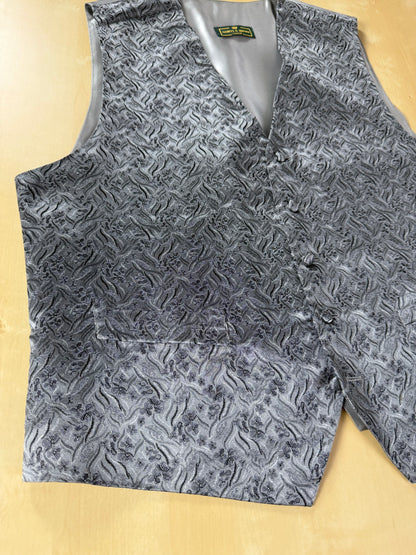 Panciotto in seta jacquard argento - tg. 54