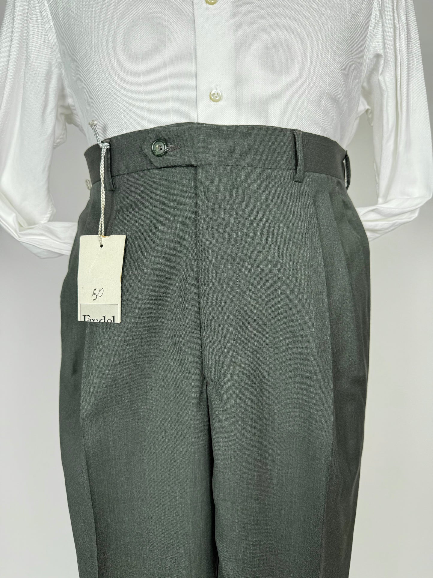 Pantaloni fresco lana verde scuro anni '80 (NOS) - tg. 48/50