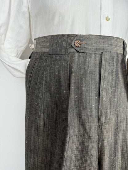 Pantalone anni ‘80 misto viscosa e lino (NOS) - tg. 48