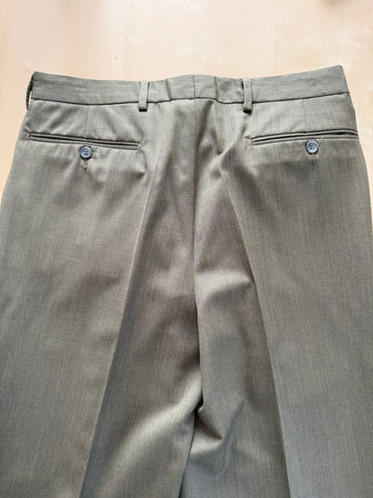 Completo anni ‘80 verde oliva lana pettinata E. Zegna - tg. 48/50