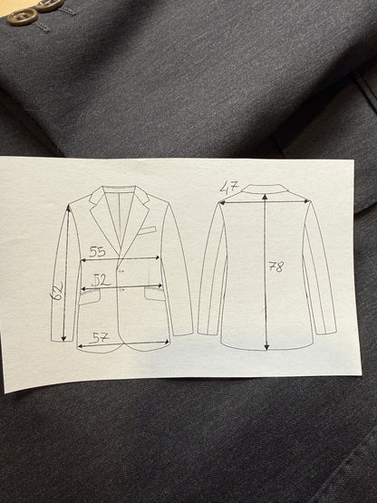 Giacca doppiopetto anni ‘80 flanella Tasmania Loro Piana - tg. 48/50