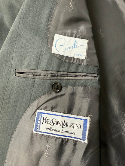 Giacca Yves Saint Laurent anni ‘80 verde petrolio - tg. 52/54