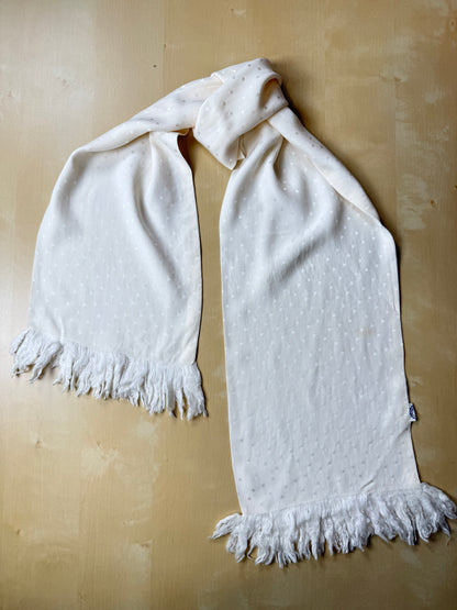 Sciarpa in seta da smoking vintage a pois jacquard