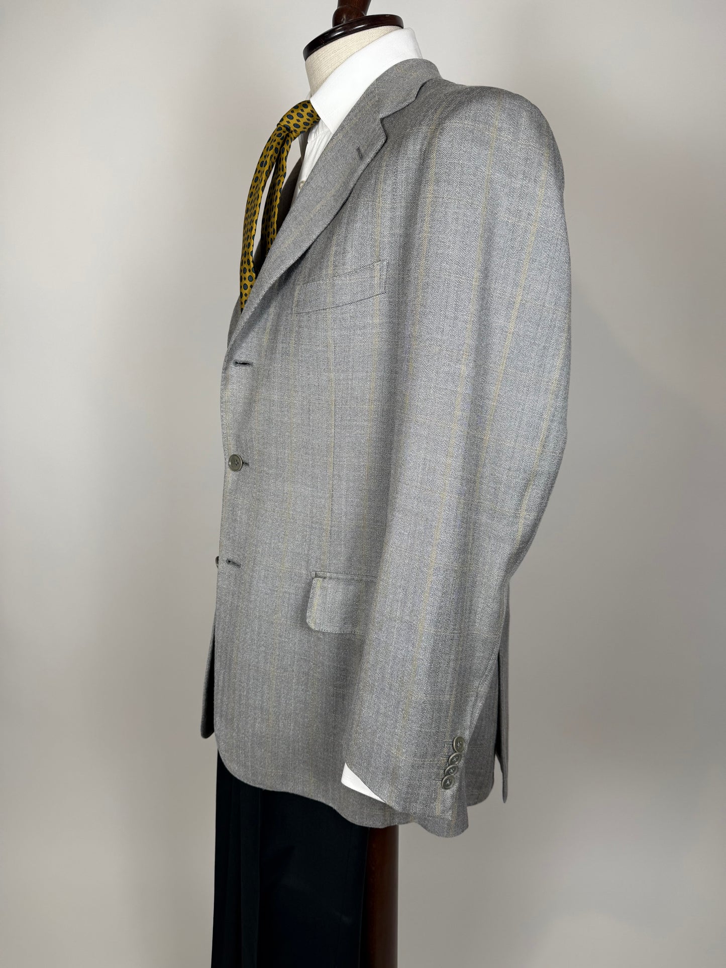 Giacca Isaia seta e lana herringbone - tg. 52