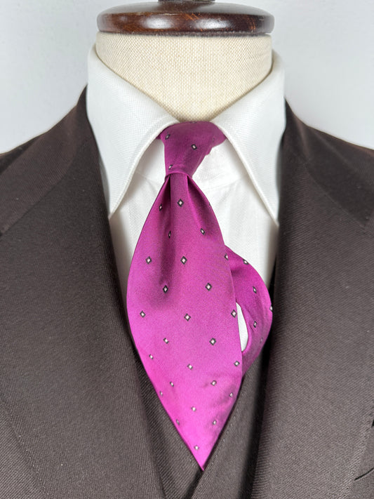 Cravatta Balmain fucsia micro fantasia