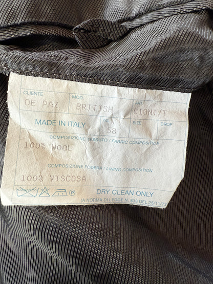 Cappotto De Paz doppiopetto grigio/cachi - tg. 56-58