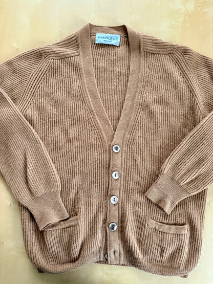 Cardigan costa inglese 100% cammello - M/L