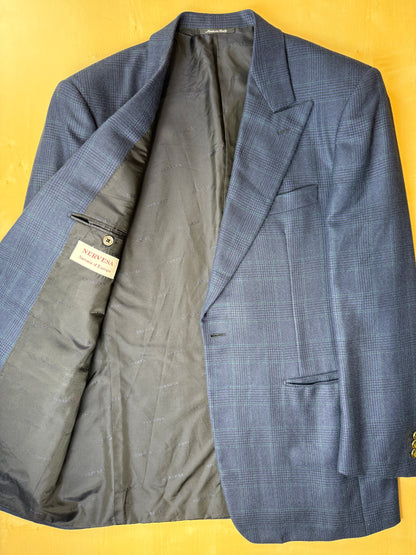 Blazer sartoriale 100% cashmere principe di Galles tessuto Loro Piana - tg. 50/52