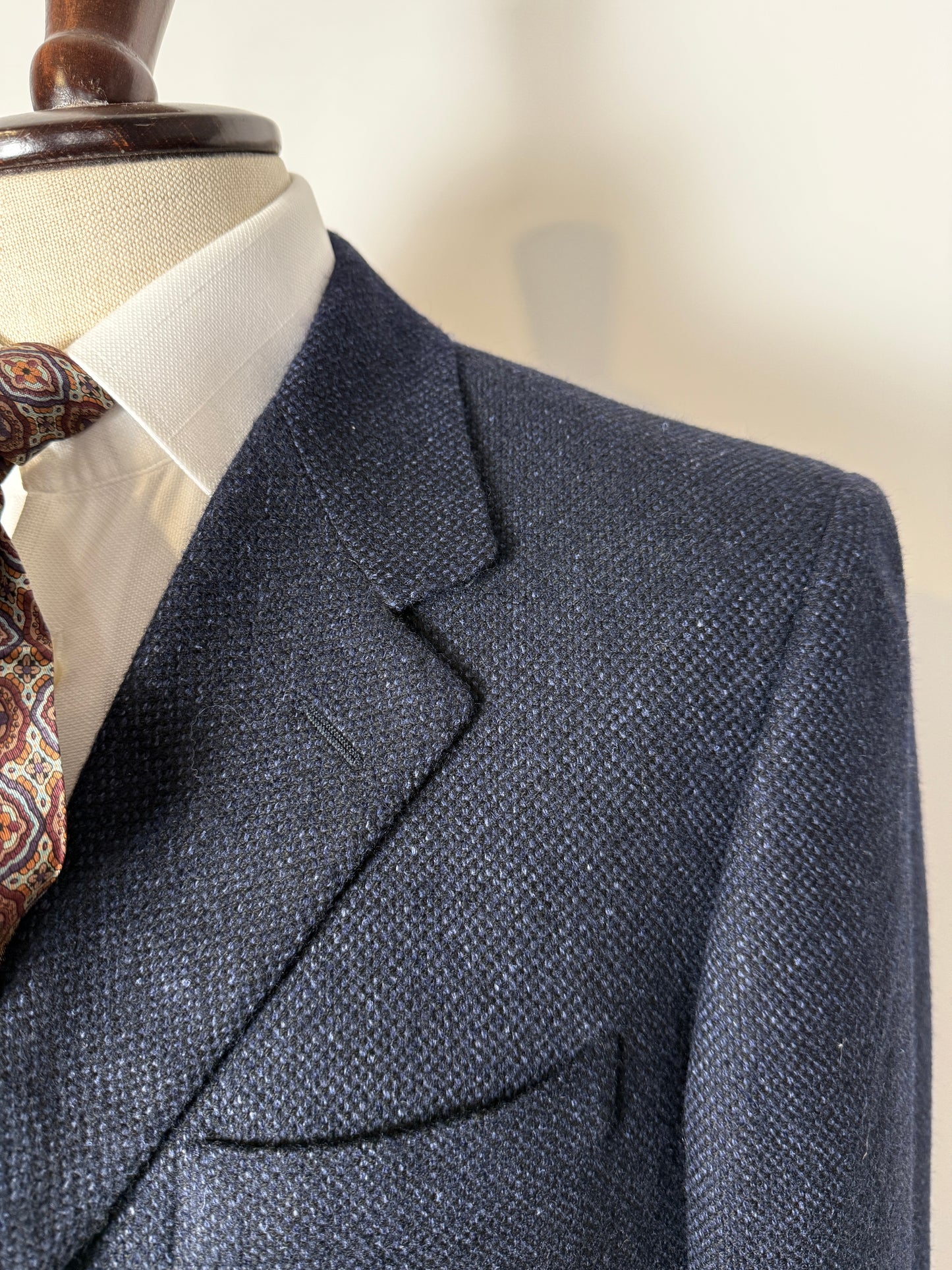 Giacca Canali in lana e seta blu occhio di pernice - tg. 50