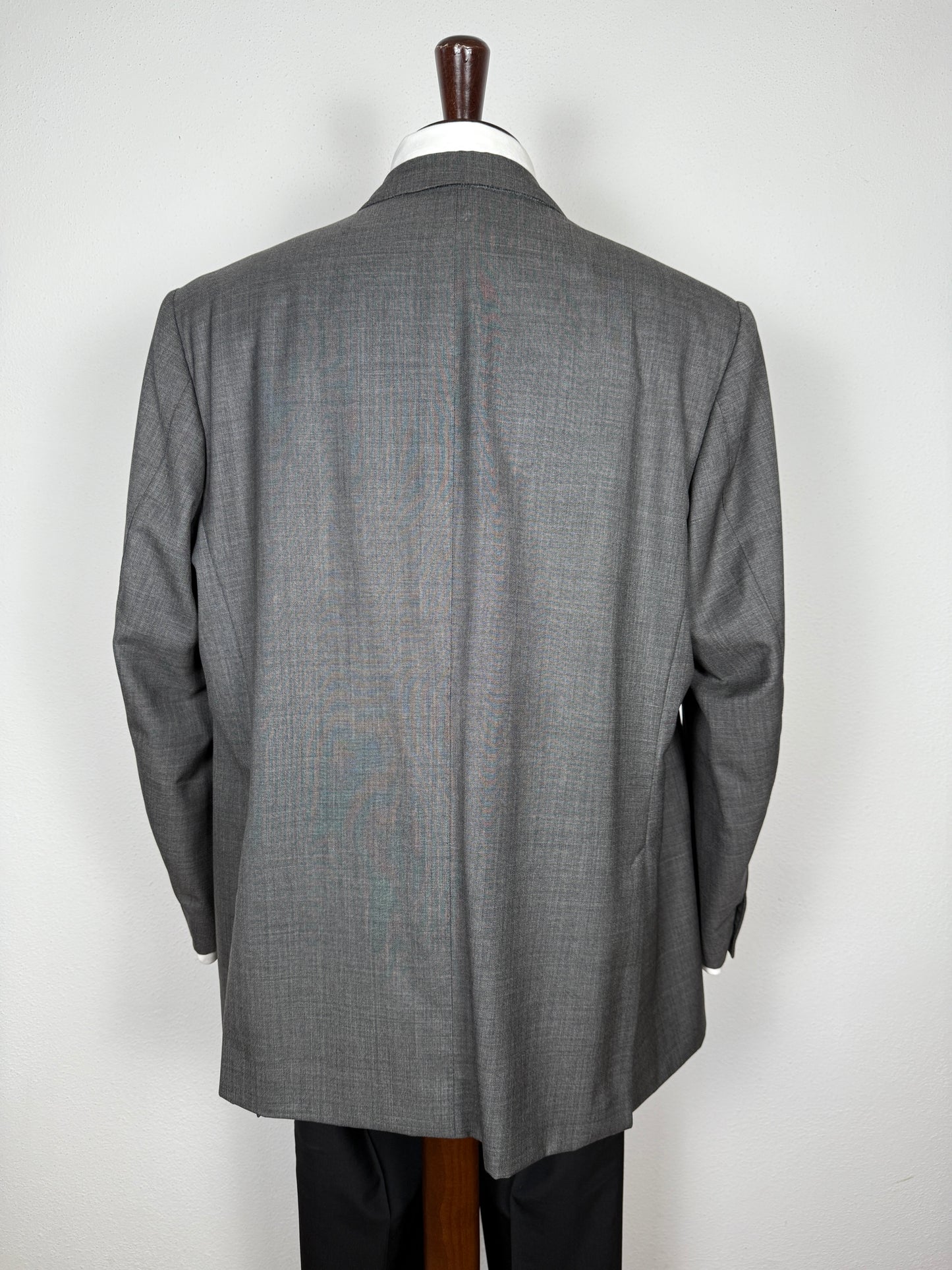Giacca doppiopetto sartoriale anni '90 in grisaglia - tg. 56