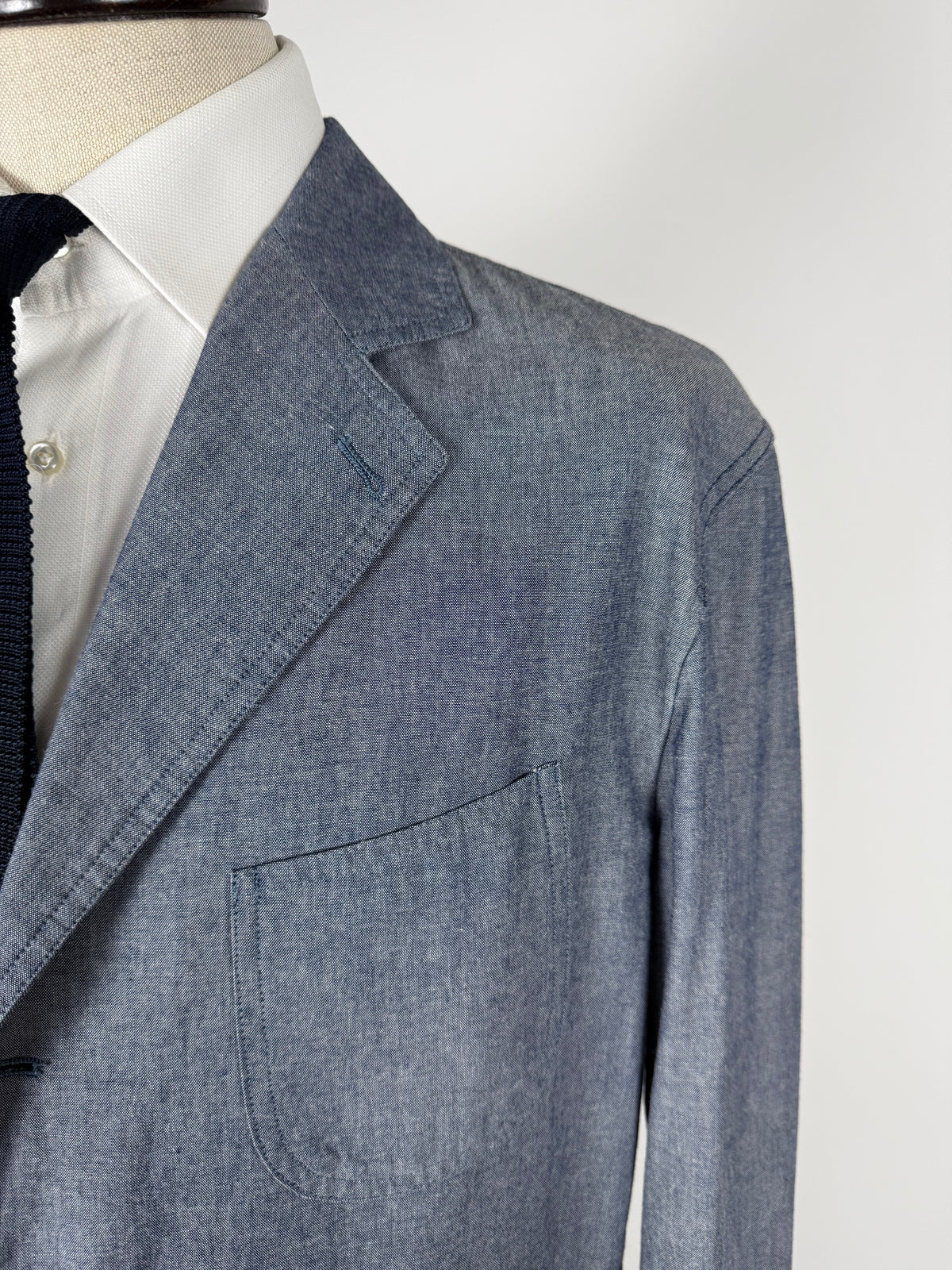 Giacca estiva De Paz in cotone chambray - tg. 58